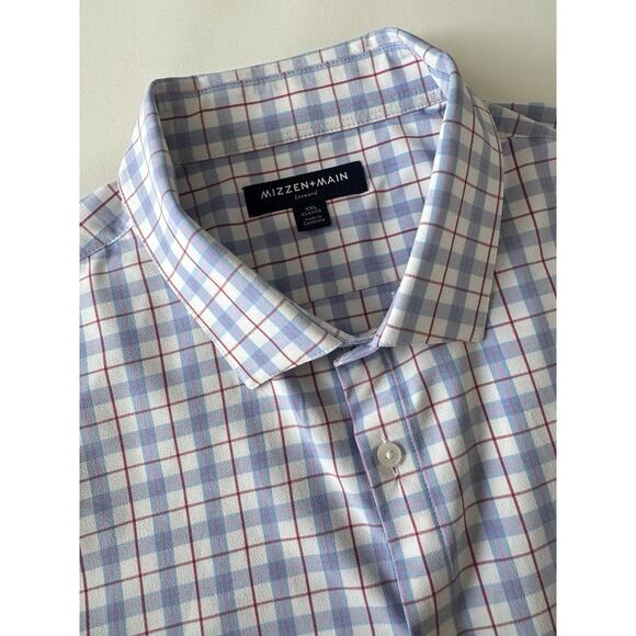 Mizzen+Main Shirt Mens XXL Plaid Leeward Classic Performance Stretch Long Sleeve - Picture 1 of 11